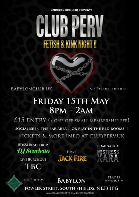 Club Perv - Friday 15th May