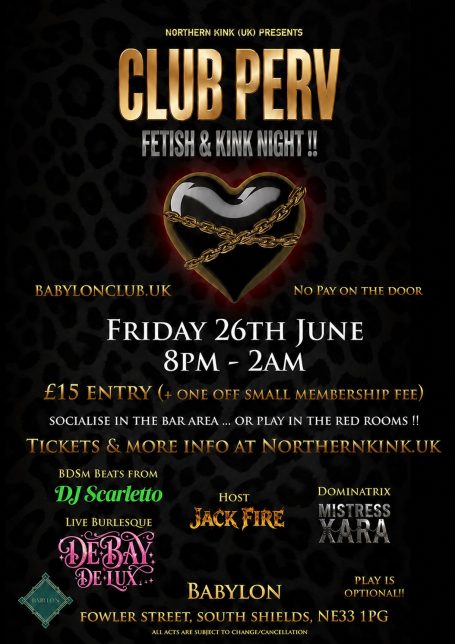 Club Perv - Friday 26th June